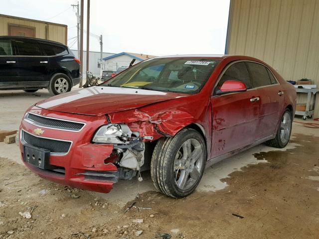 1G1ZC5E0XCF254927 - 2012 CHEVROLET MALIBU 1LT 红色 照片 2