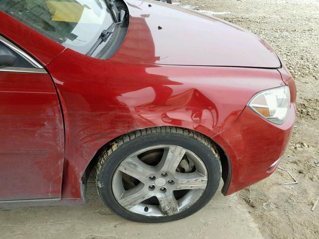 1G1ZC5E0XCF254927 - 2012 CHEVROLET MALIBU 1LT 红色 照片 9