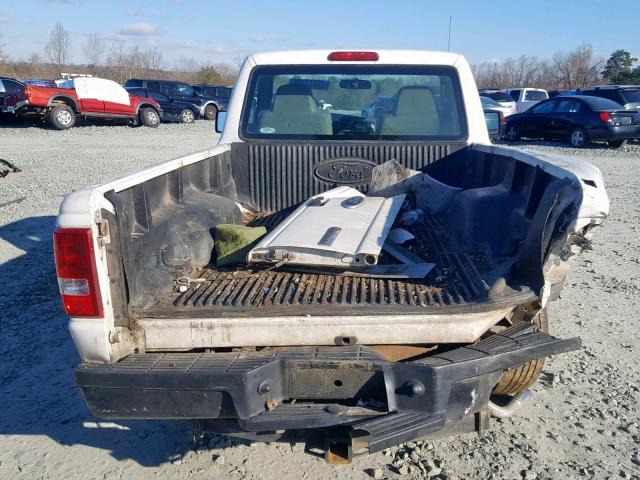 1FTYR10D29PA41445 - 2009 FORD RANGER WHITE photo 6