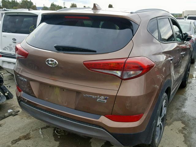 KM8J3CA21GU062356 - 2016 HYUNDAI TUCSON LIM BROWN photo 4