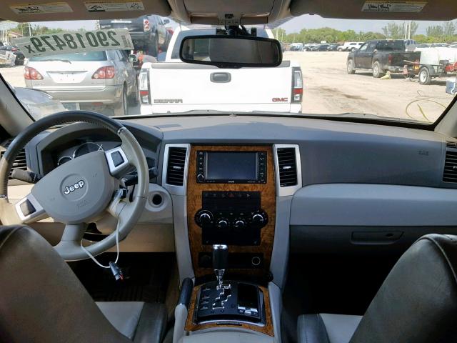 1J8HR58298C189584 - 2008 JEEP GRAND CHER TAN photo 9