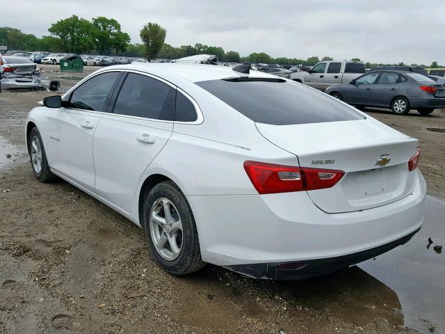 1G1ZB5ST8GF197912 - 2016 CHEVROLET MALIBU LS WHITE photo 3