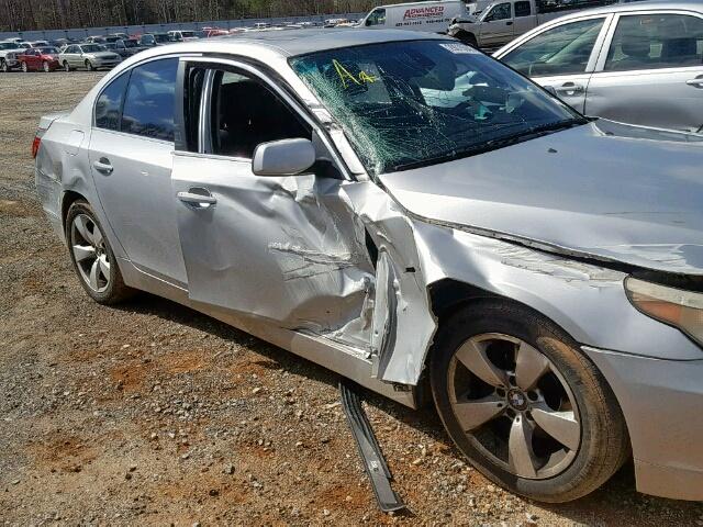 WBANE53546CK81039 - 2006 BMW 525 I SILVER photo 9