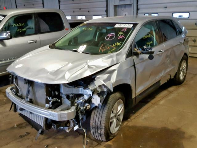 2FMPK4J98HBB52188 - 2017 FORD EDGE SEL SILVER photo 2