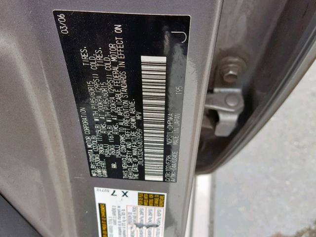 JTLKT324764078959 - 2006 TOYOTA SCION XB 灰色 照片 10