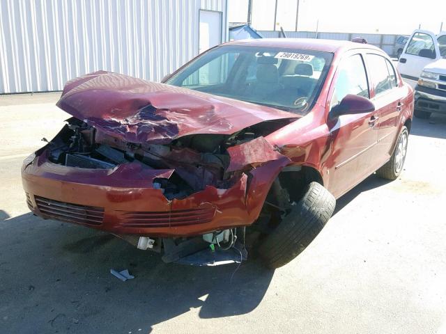 1G1AT58H797107840 - 2009 CHEVROLET COBALT LT BURGUNDY photo 2