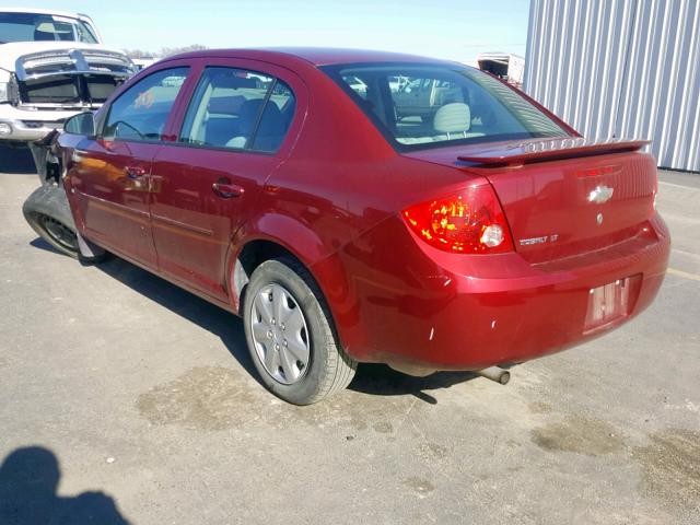 1G1AT58H797107840 - 2009 CHEVROLET COBALT LT BURGUNDY photo 3