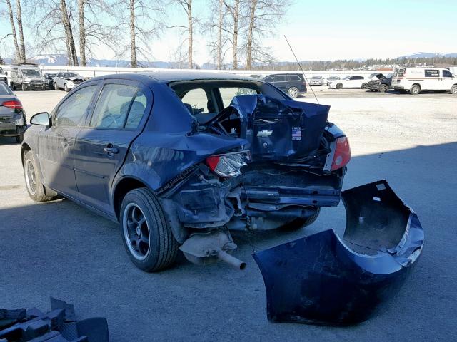 1G1AT58H297283470 - 2009 CHEVROLET COBALT LT BLUE photo 3