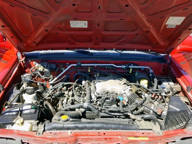 1N6ED27T8YC409845 - 2000 NISSAN FRONTIER C RED photo 7