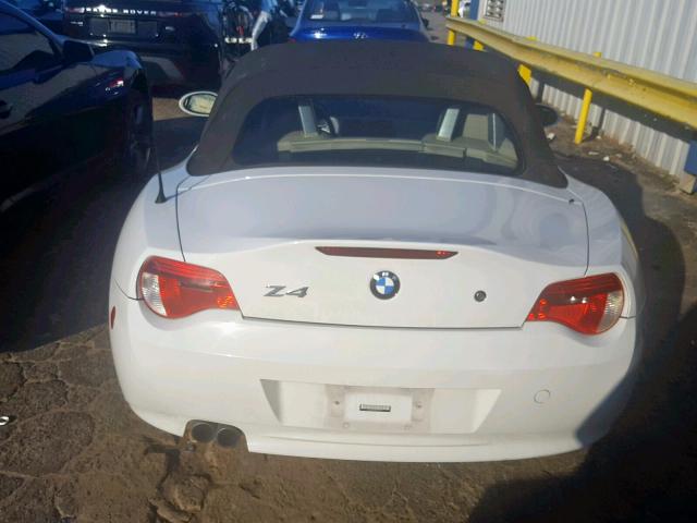 4USBU53536LX01375 - 2006 BMW Z4 3.0SI WHITE photo 6