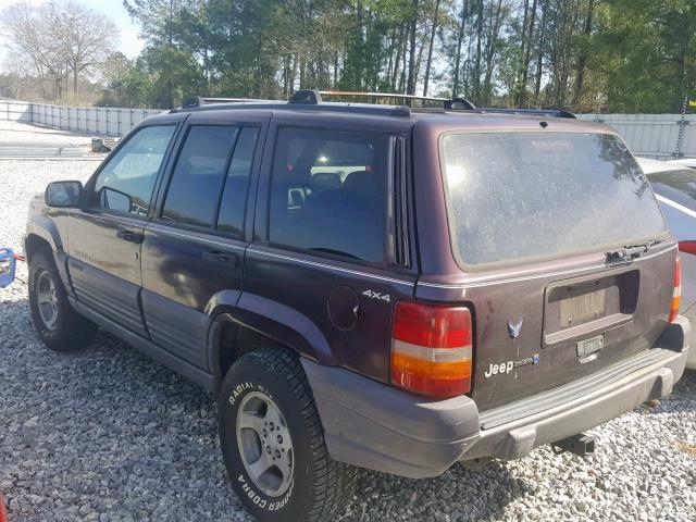 1J4GZ58S9TC182866 - 1996 JEEP GRAND CHER MAROON photo 3