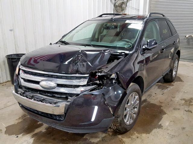 2FMDK3JC7DBE10073 - 2013 FORD EDGE SEL BLACK photo 2