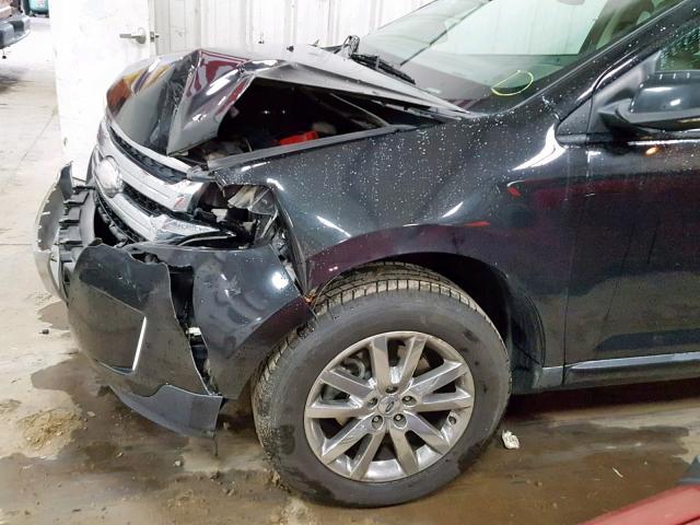 2FMDK3JC7DBE10073 - 2013 FORD EDGE SEL BLACK photo 9