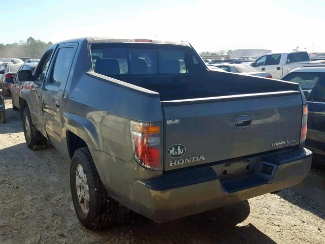 2HJYK164X7H508586 - 2007 HONDA RIDGELINE GREEN photo 3