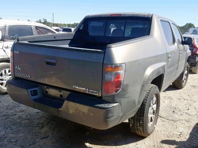 2HJYK164X7H508586 - 2007 HONDA RIDGELINE GREEN photo 4