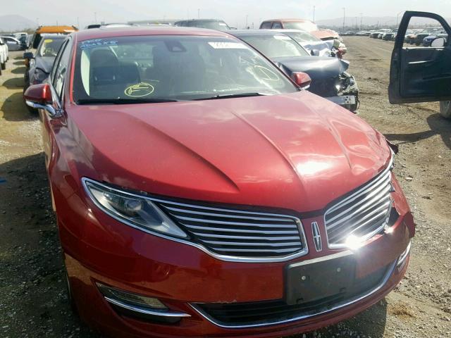 3LN6L2LUXER830418 - 2014 LINCOLN MKZ HYBRID BURGUNDY photo 1