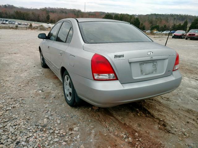 KMHDN45DX2U428929 - 2002 HYUNDAI ELANTRA GL SILVER photo 3