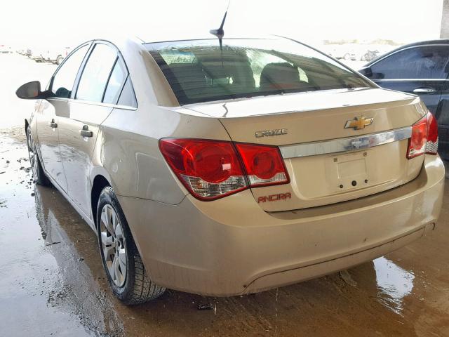 1G1PC5SH6C7298760 - 2012 CHEVROLET CRUZE LS GOLD photo 3