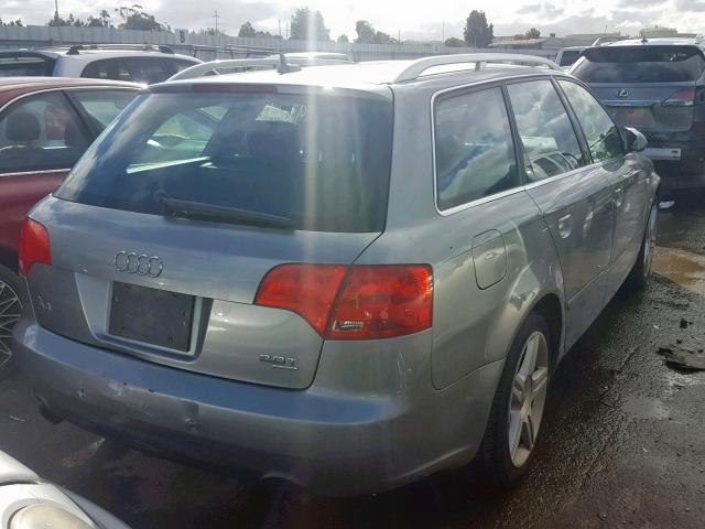 WAUKF78E67A050225 - 2007 AUDI A4 2.0T AV SILVER photo 4