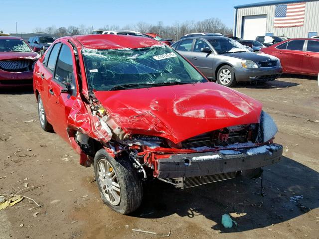 1FAHP34N07W174198 - 2007 FORD FOCUS ZX4 RED photo 1