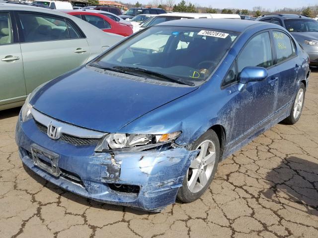 2HGFA16609H506902 - 2009 HONDA CIVIC LX-S BLUE photo 2