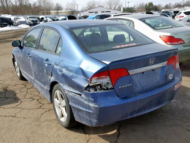 2HGFA16609H506902 - 2009 HONDA CIVIC LX-S 蓝色 照片 3