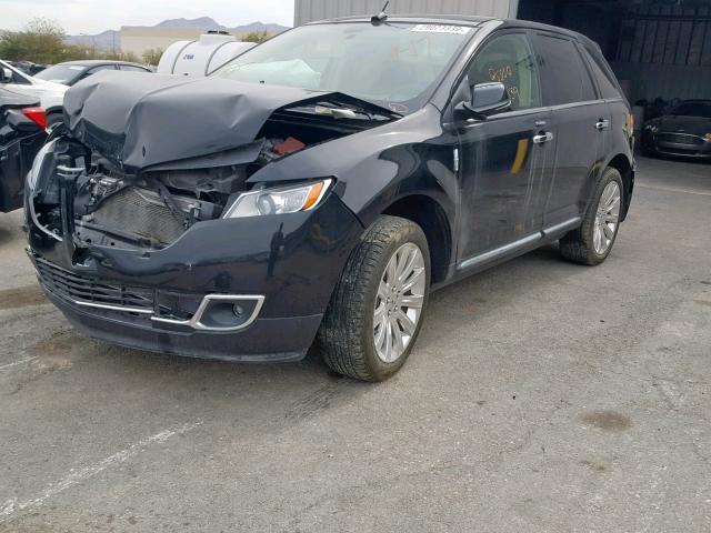 2LMDJ8JK7FBL31792 - 2015 LINCOLN MKX BLACK photo 2