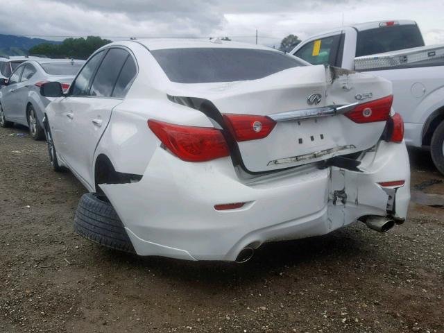 JN1BV7AP2FM349308 - 2015 INFINITI Q50 BASE WHITE photo 3