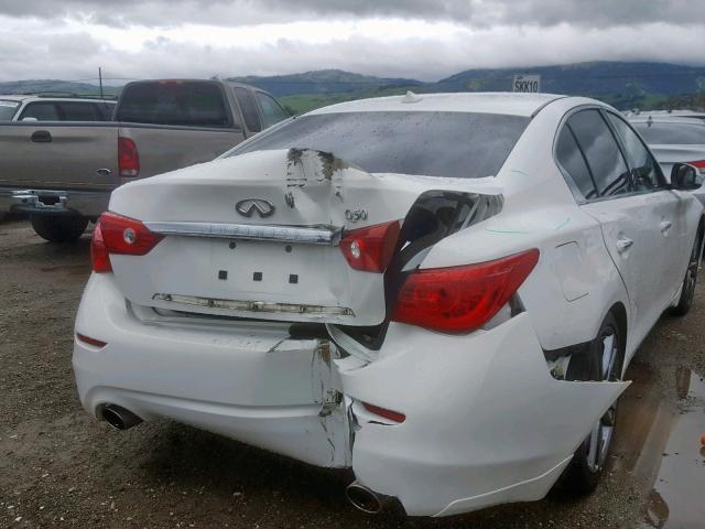 JN1BV7AP2FM349308 - 2015 INFINITI Q50 BASE WHITE photo 4