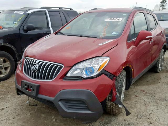 KL4CJASB5GB688634 - 2016 BUICK ENCORE MAROON photo 2