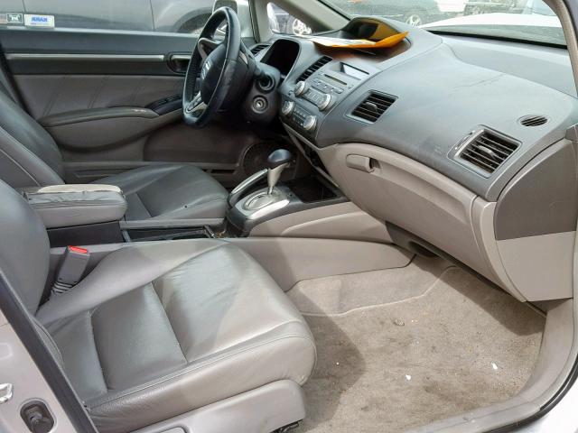 2HGFA16949H333752 - 2009 HONDA CIVIC EXL SILVER photo 5