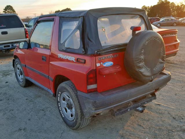 2CNBE1866W6926391 - 1998 CHEVROLET TRACKER RED photo 3
