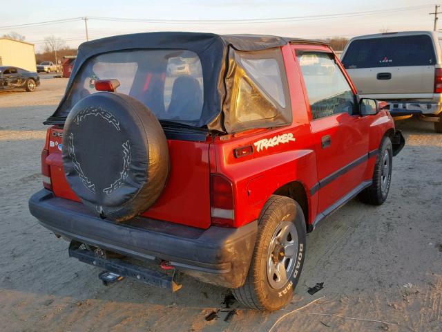 2CNBE1866W6926391 - 1998 CHEVROLET TRACKER RED photo 4