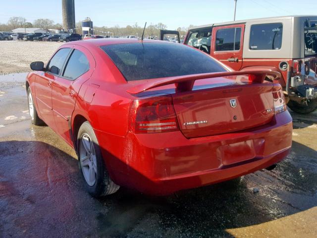 2B3KA33G98H207026 - 2008 DODGE CHARGER SX RED photo 3