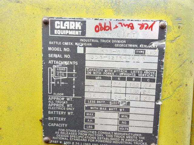 35512154635 - 1980 CLARK FORKLIFT FORKLIFT Yaşıl foto 10