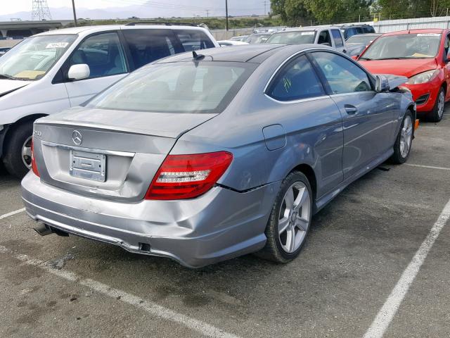 WDDGJ4HB6EG185281 - 2014 MERCEDES-BENZ C 250 GRAY photo 4