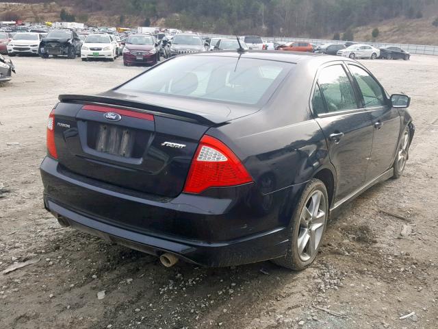 3FAHP0KC9CR175394 - 2012 FORD FUSION SPO BLACK photo 4