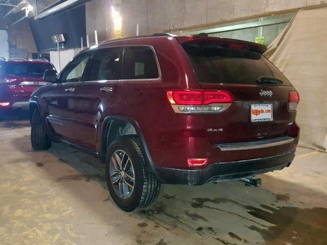 1C4RJFBG2HC635006 - 2017 JEEP GRAND CHER MAROON photo 3