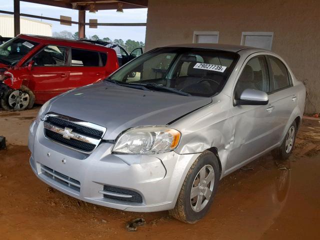 KL1TD5DE1AB093564 - 2010 CHEVROLET AVEO LS SILVER photo 2