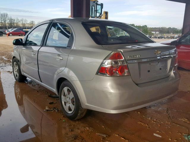 KL1TD5DE1AB093564 - 2010 CHEVROLET AVEO LS SILVER photo 3