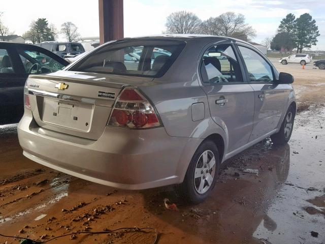 KL1TD5DE1AB093564 - 2010 CHEVROLET AVEO LS SILVER photo 4