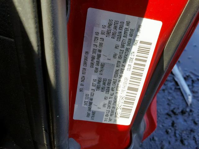 JM1FE173240121846 - 2004 MAZDA RX8 RED photo 10