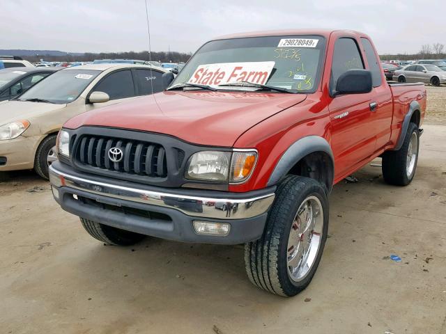5TESN92N64Z360676 - 2004 TOYOTA TACOMA XTR წითელი ფოტო 2
