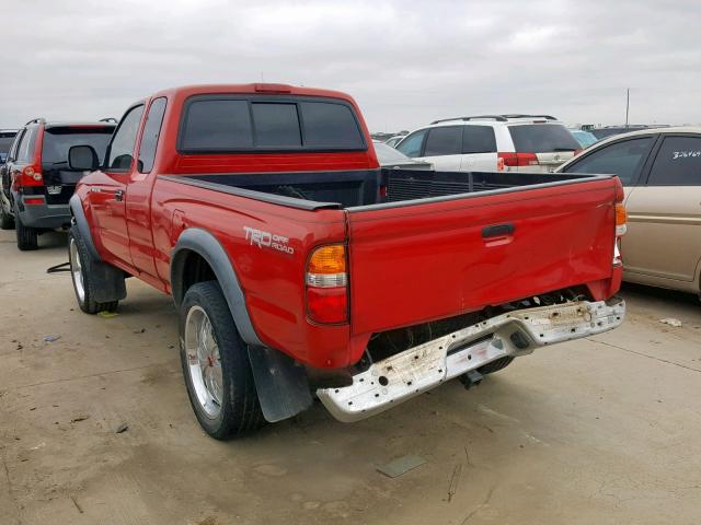 5TESN92N64Z360676 - 2004 TOYOTA TACOMA XTR წითელი ფოტო 3