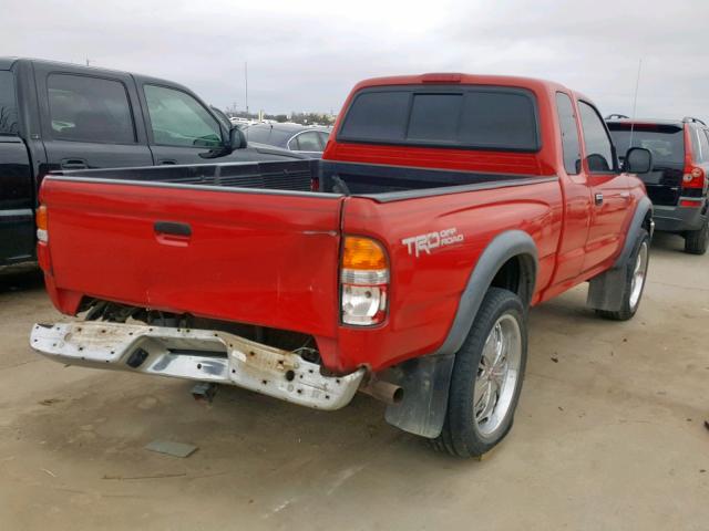 5TESN92N64Z360676 - 2004 TOYOTA TACOMA XTR წითელი ფოტო 4