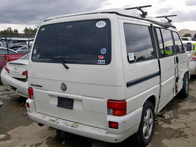 WV2NB47061H145304 - 2001 VOLKSWAGEN EUROVAN MV WHITE photo 4