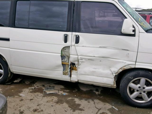 WV2NB47061H145304 - 2001 VOLKSWAGEN EUROVAN MV WHITE photo 9