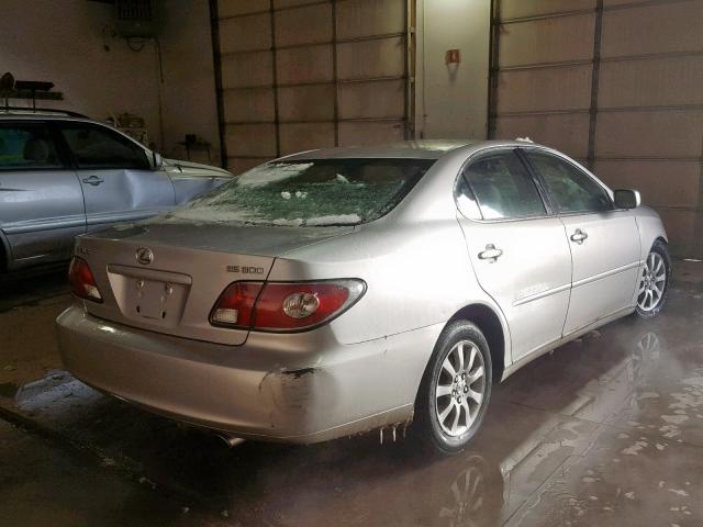 JTHBF30G120046489 - 2002 LEXUS ES 300 SILVER photo 4