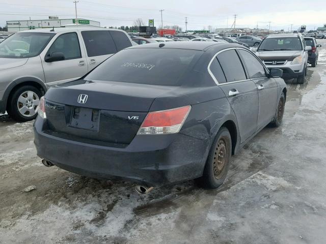 1HGCP36858A803126 - 2008 HONDA ACCORD EXL BLACK photo 4