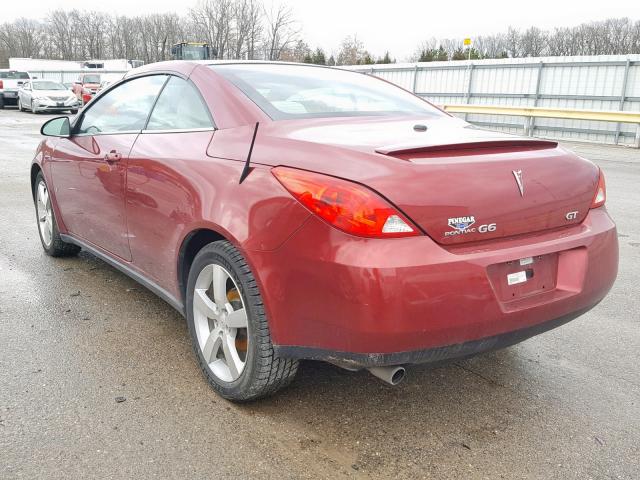 1G2ZH36N784274289 - 2008 PONTIAC G6 GT RED photo 3